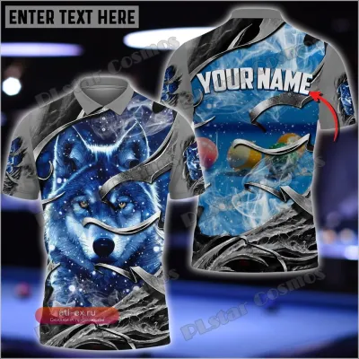 Поло с 3D принтом "Тигриный Череп" с персонализированным именем, летнее унисекс WK144