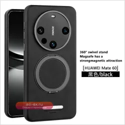 Чехол Jinduka для Huawei Mate 70/60 Pro с магнитной зарядкой, поворотным держателем и металлической подставкой