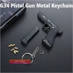 Брелок-модель пистолета G34 New Alloy Empire 1:3 с пулями