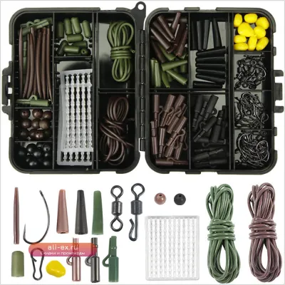 Набор рыболовных аксессуаров для карповой ловли 272 шт. с коробкой