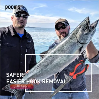 Рыболовные плоскогубцы Booms Fishing F05 28см с экстрактором крючка, антипотерянным ремешком, углеродистая сталь, для морской рыбалки
