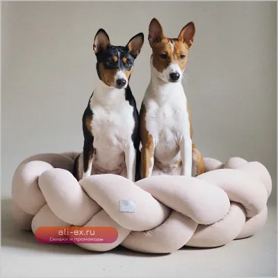 Роскошный круглый двусторонний лежак для собак и кошек с съемным чехлом