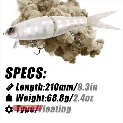 B&U RISER JACK 184мм 2.5oz Плавающая топвотер приманка для басса S-образной формы