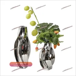 Ваза из электролитического серебра в стиле лайт люкс для гостиной и офиса