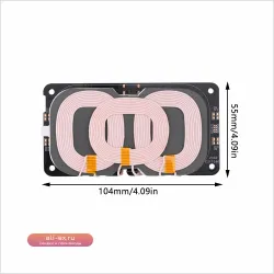 20W Type-C беспроводное зарядное устройство Qi с 3 катушками, модуль передатчика 5V 9V 12V для DIY, автомобильного и наружного питания