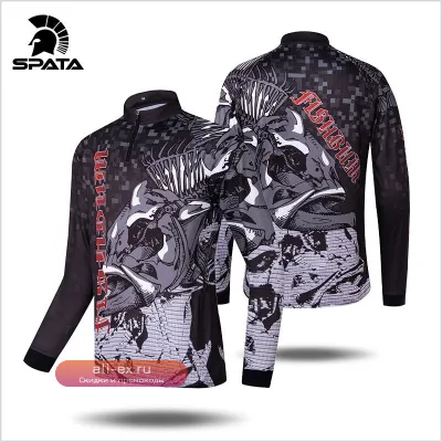 Рыболовная футболка SPATA 2025 с длинным рукавом, анти-УФ защитой от солнца, быстросохнущая, для активного отдыха