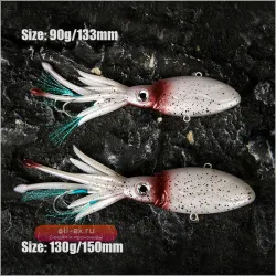 Приманка для морской рыбалки "Глубокое свечение" с УФ-активацией, большая, для троллинга и лодочной рыбалки на тунца