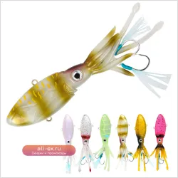 Приманка для морской рыбалки "Глубокое свечение" с УФ-активацией, большая, для троллинга и лодочной рыбалки на тунца