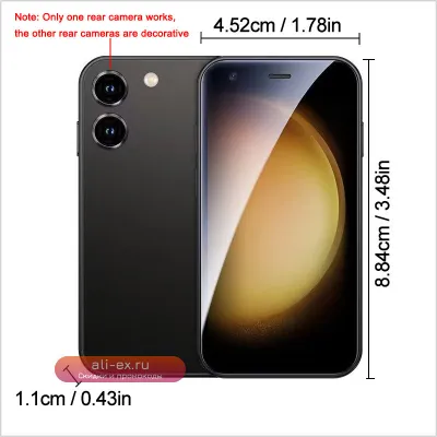 SOYES XS20 Pro 3.0" Мини-смартфон, 2GB RAM, 16GB ROM, Android 8.1, Dual SIM, Wi-Fi, GPS, 3G