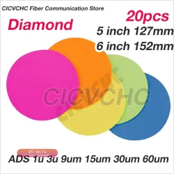 Набор полировальных пленок Diamond Polishing Film 20 шт. (152,4 мм, 127 мм) ADS, 1-60 мкм для стекла, металла