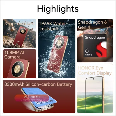 Смартфон HONOR X9d Global Version 8300 мАч 108Мп NFC