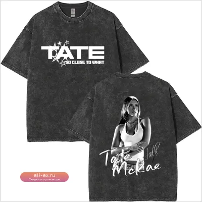 Футболка Tate McRae "So Close To What Miss Possessive" унисекс, винтажная, хлопковая