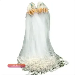 Рыболовная сеть POUI COME DREAM из мононити с грузилами, 3-слойная, глубина 1.2-2 м, длина 20-150 м