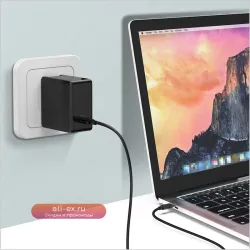 Зарядные устройства для ноутбука 60W, 2 шт., с портом Type-C, супербыстрая зарядка