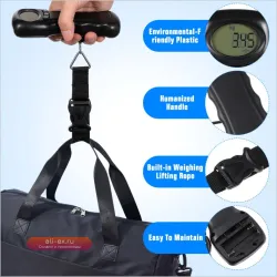 Портативные цифровые весы для багажа с крюком, компактные, легкие, с точным ЖК-дисплеем