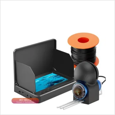 Датчик обнаружения рыбы для подводной рыбалки с выносным дисплеем