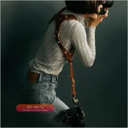 Мягкий двойной ремень для SLR и цифровых камер с защитой от падения