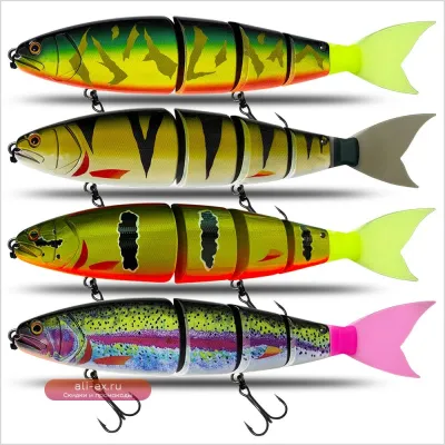 Гигантская составная приманка для крупной щуки и басса, 245 мм, плавающая/тонущая, 19 цветов