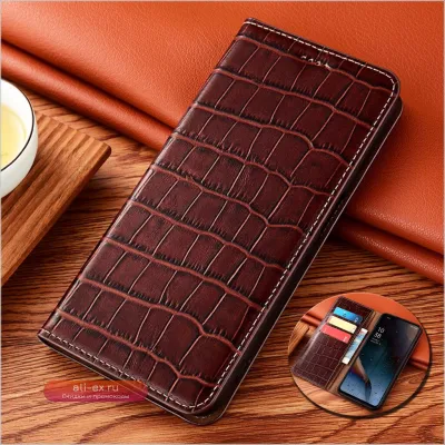 Чехол-книжка из натуральной кожи с узором "Бамбуковый узел" для Xiaomi BlackShark 2/3/3S/4/5/5R Pro