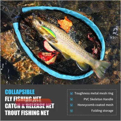 Складная рыболовная подсака для ловли креветок и форели