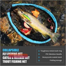 Складная рыболовная подсака для ловли креветок и форели