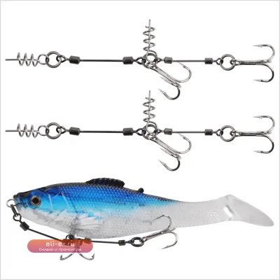 Набор оснасток для спиннинга с тройниками и креплением для мягких приманок