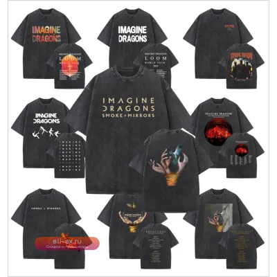 Футболка Rock Band Imagine Dragons Loom World Tour 2025 Vintage