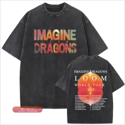 Футболка Rock Band Imagine Dragons Loom World Tour 2025 Vintage
