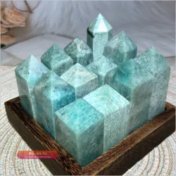 Башня из натурального амазонита, высококачественный камень для исцеления и медитации