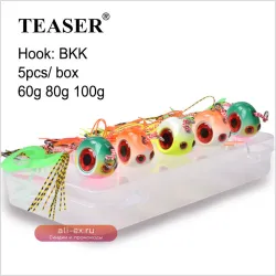 Набор силиконовых юбок для джига Tai Rubber Skirts Hooks Tenya Inchiku Jig Lure Set Sliding Snapper Kabura Jig Head 5 шт.