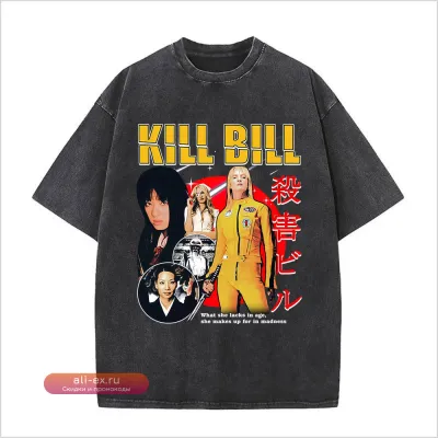 Футболка Kill Bill "Девчонка-убийца" с принтом в стиле винтаж