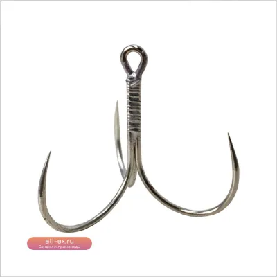Крючки тройные из углеродистой стали Super Sharp для морской троллинговой рыбалки