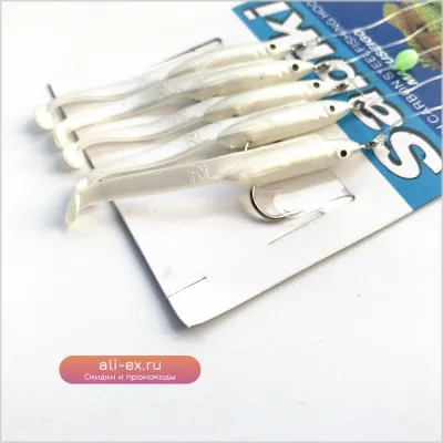 Набор мягких приманок Sabiki (10 шт.) с имитацией мелкой рыбы и креветок для морской рыбалки