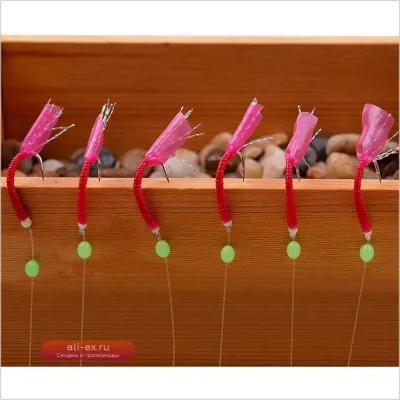 20 шт. оснасток для морской рыбалки на скумбрию с красной рыбой, мягкая приманка, крючки с леской