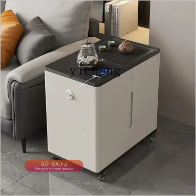 Мобильный чайный столик с интегрированным отсеком для хранения и плитой для чайной церемонии