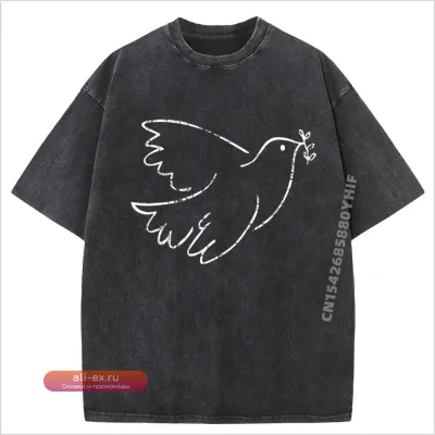 Футболка Dove Bird of Peace Olive Retro Washed