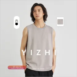 Мужской майка-борцовка из 100% хлопка для бодибилдинга и фитнеса