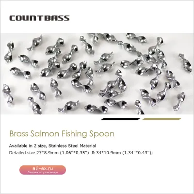 Заготовки для блесен COUNTBASS из латуни, 50 шт., 2.3г и 3.3г, для ловли лосося, форели, басса, щуки