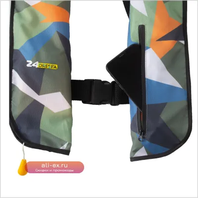 Спасательный жилет для рыбалки с ручным надуванием для взрослых, авто J-811