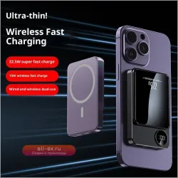 Magnetic Power Bank 10000 mAh Magsafe с быстрой зарядкой PD 22.5W