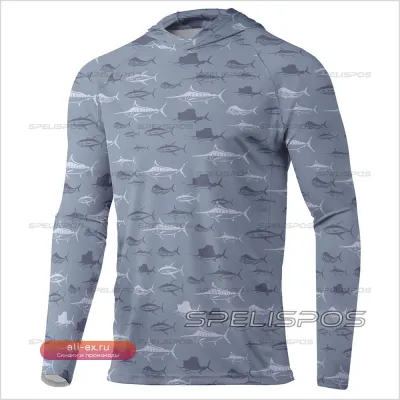 Футболка для спорта и рыбалки с защитой UPF 50+