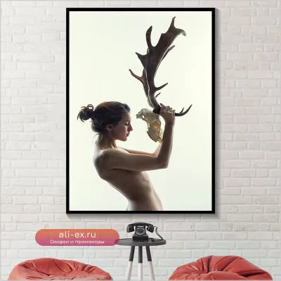 Стильная ретро-картина маслом "Сексуальная женщина" для украшения гостиной в скандинавском стиле
