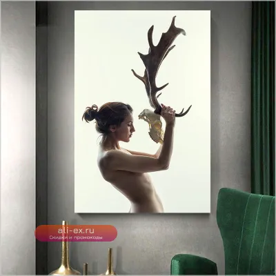Стильная ретро-картина маслом "Сексуальная женщина" для украшения гостиной в скандинавском стиле