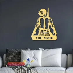 Металлическая табличка для игровой комнаты с персонализированным именем PUBG, 1 шт.
