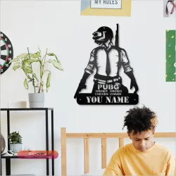 Металлическая табличка для игровой комнаты с персонализированным именем PUBG, 1 шт.
