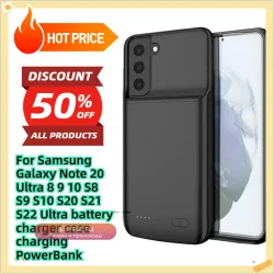 Зарядный чехол Power Bank для Samsung Galaxy Note 8/9/10/20 Ultra, S8/S9/S10/S20/S21/S22 Ultra