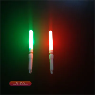 Светящиеся рыболовные палочки 20 шт. с батарейкой