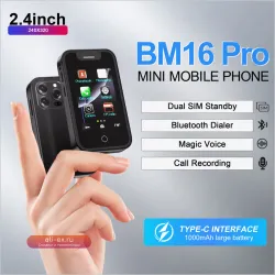 SERVO BM16 PRO Мини-телефон с сенсорным экраном, записью голоса, фонариком, Dual SIM, 2G