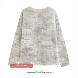 Футболка с длинным рукавом Tie-Dye Gradient V-образный вырез