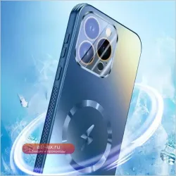 Матовый противоударный чехол с магнитной адсорбцией и охлаждением для Apple iPhone 15 14 13 12 Pro Max Series